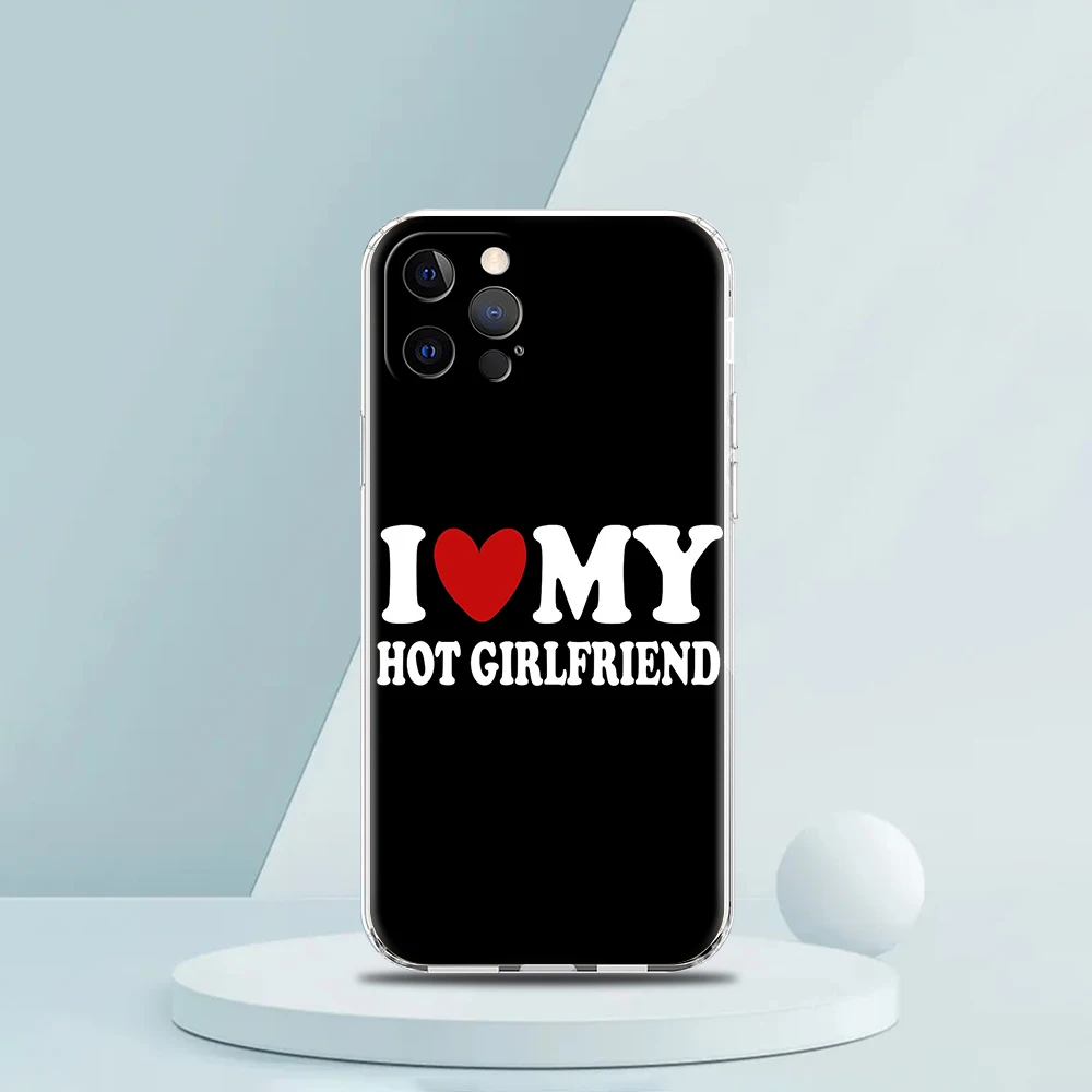 Cute I Love My Girlfriend Boyfriend Luxury Phone Case