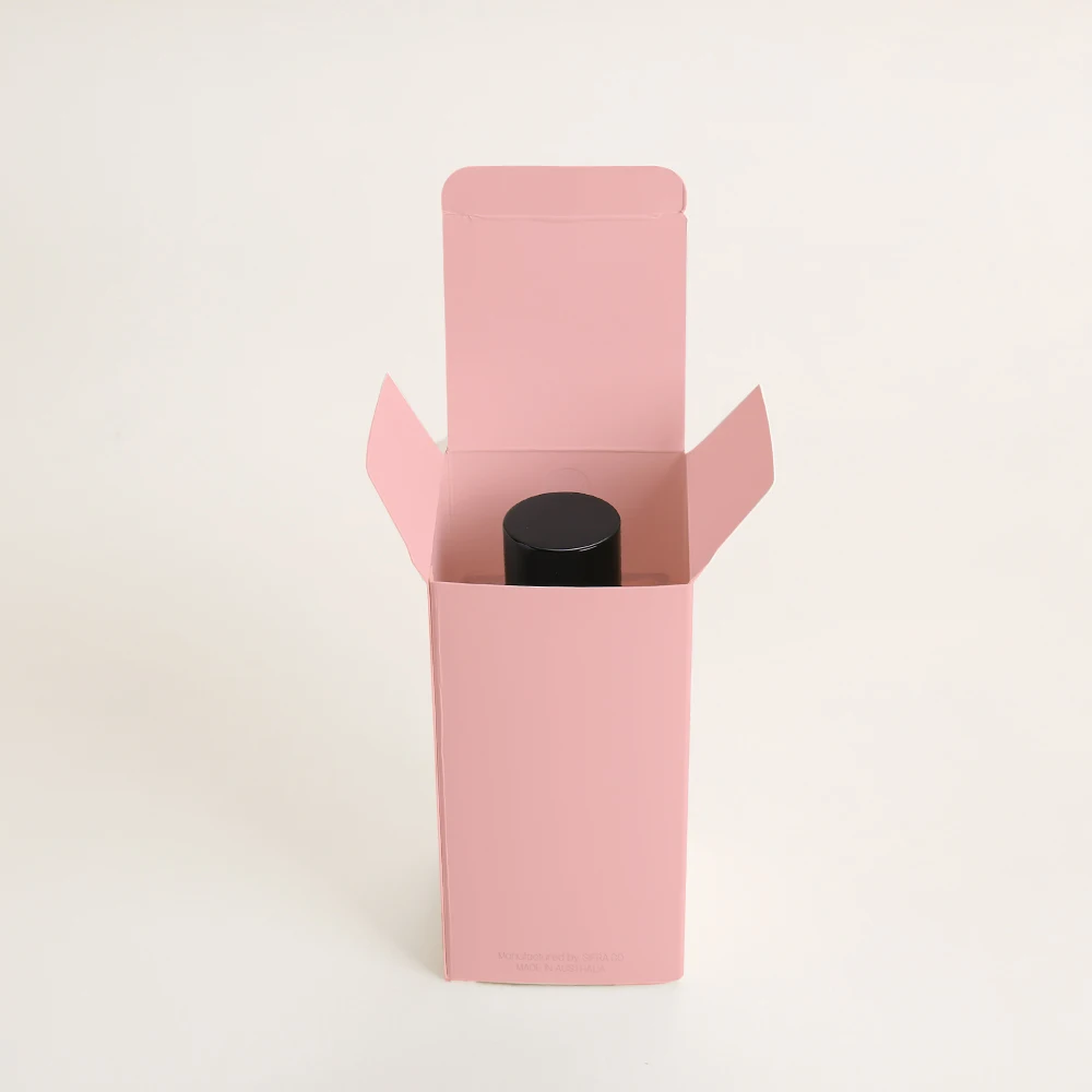 product jinayon custom pink soft white card paper box folding perfume bottle packaging with hot stamping logo for cosmetics-6