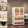 66cm-2layer+double door+Transparent Grey