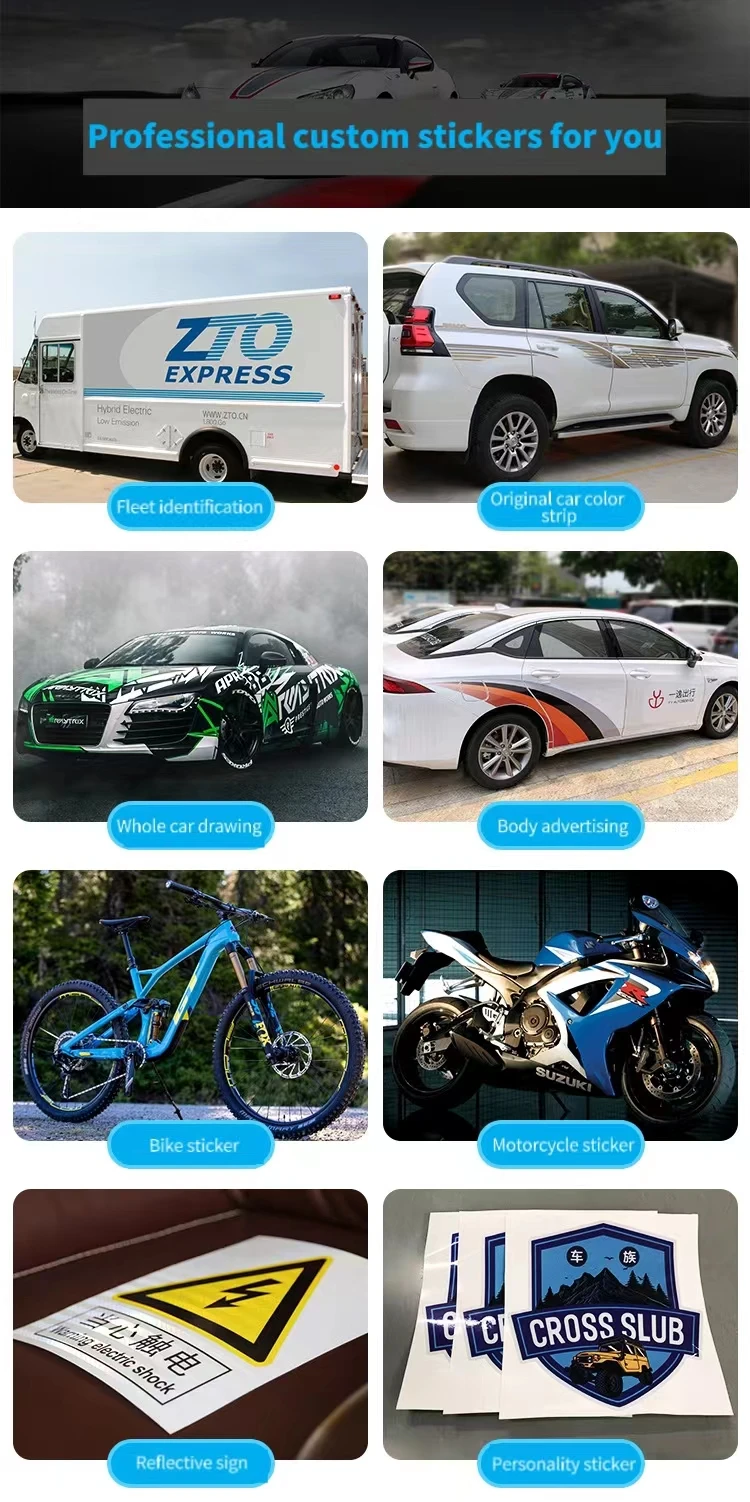 Wholesale Multistyle Advertising Waterproof Car Stickers Custom