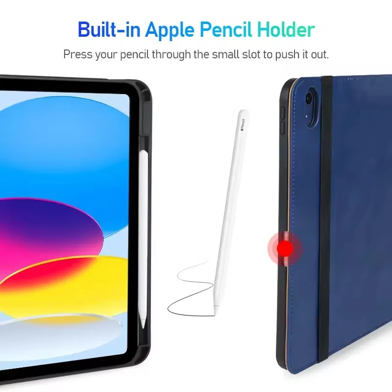 product laudtec premium pu leather stand cover flip case for ipad air 13 2024 shockproof protective tablet cover case 2025-5