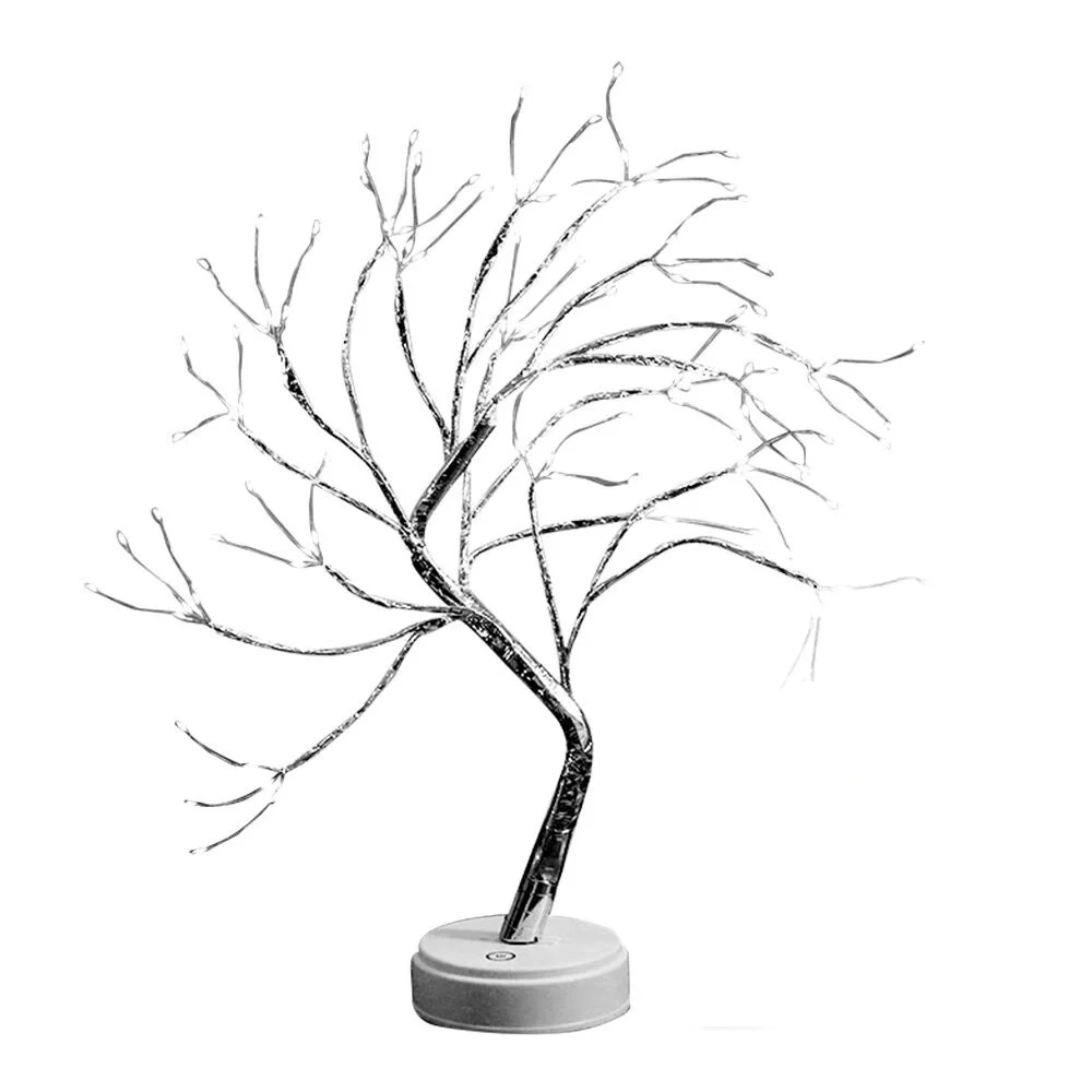 Firefly Bonsai Tree Light Led Fairy Light Spirit Tree Shaped Lamp 108 LED White Silver Branches Copper Wire Christmas Tree Light