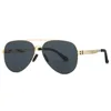 C1Gold frame ,black gray len