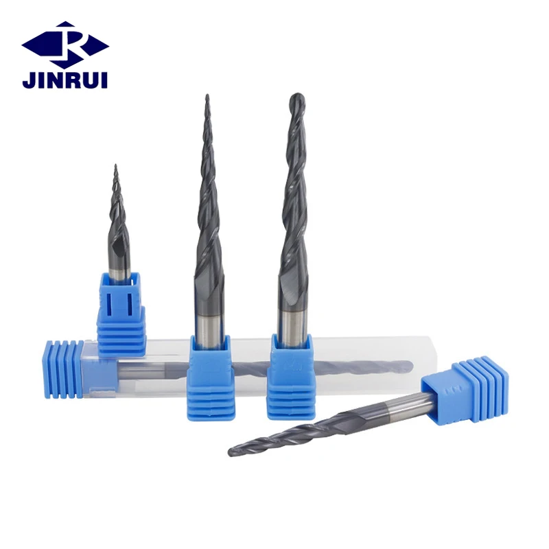 Jr134 Zrn Armor Coating 2 Flutes Solid Carbide Tapered Ball Nose End Mill For Aluminum Buy