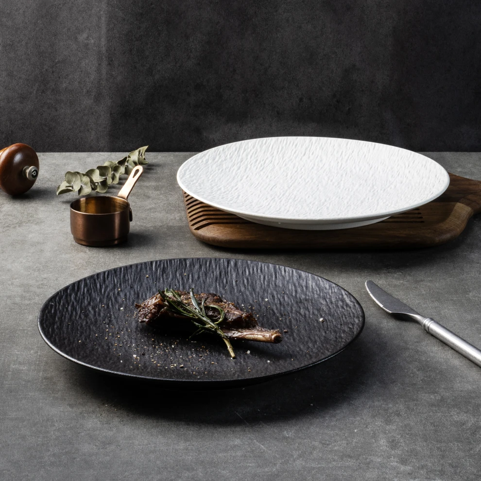 Yayu Sushi Dinnerware Kitchenware Dessert Plate for Tempura Handmade Platter Porcelaine Thailand White Tableware Dessert Dish