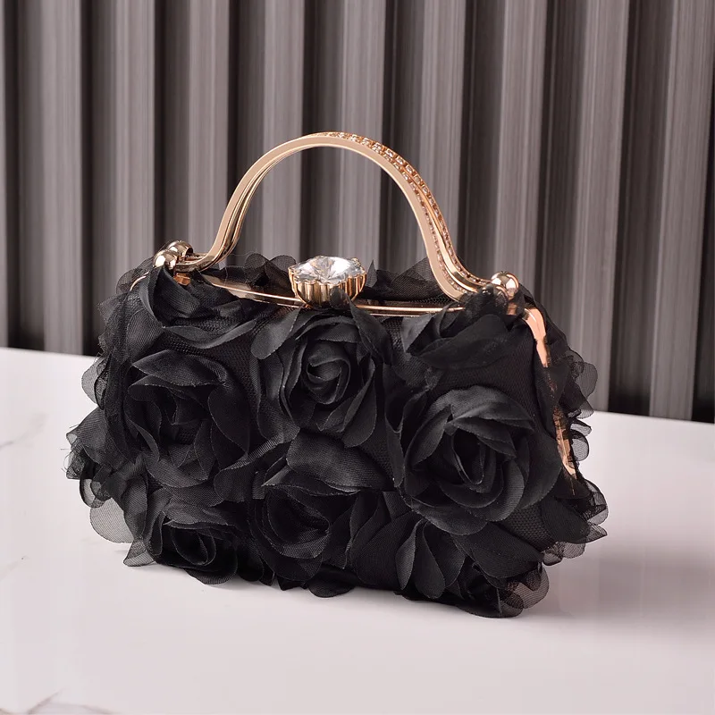 Trendy Flower Design Evening Clutch for Bride White Dress Bag Women's  Crossbody Party Bag Wholesale