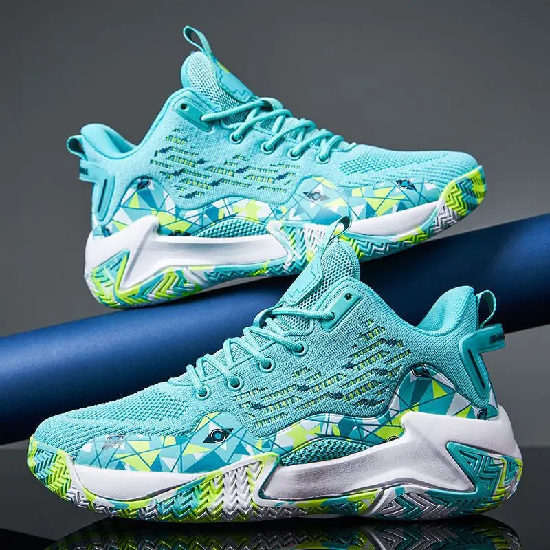 Flying mesh surface breathable basketball shoes new men's shoes lightweight fashion sports running shoes