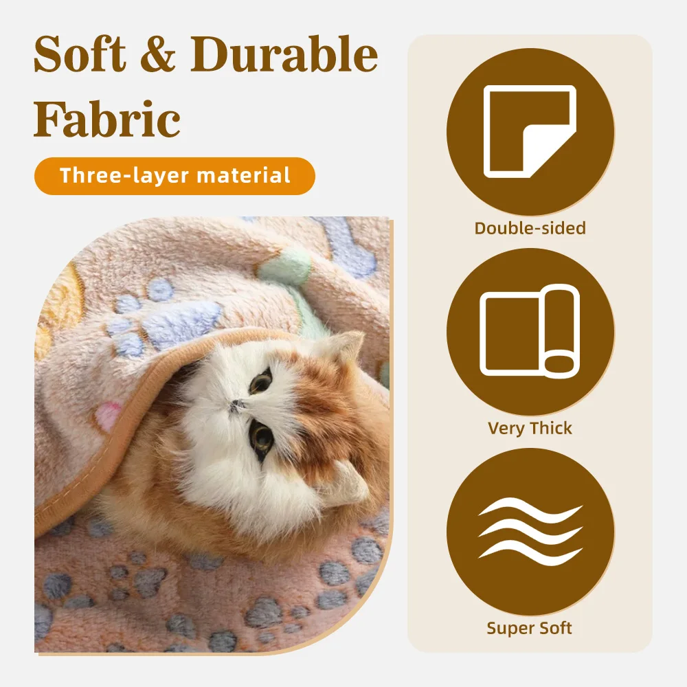 Wholesale Print Fleece Blanket Breathable Super Soft Pet Blanket - product detail 3