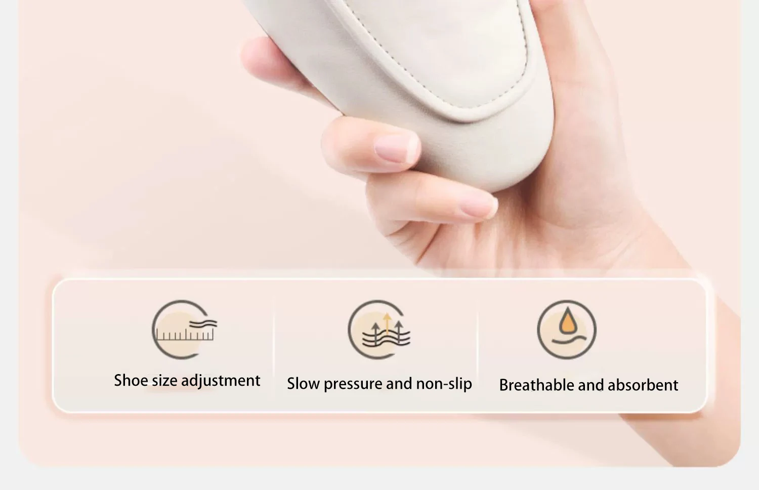 5D Heart Pattern Women's Insoles, High-Density Cotton & Wormwood Deodorization