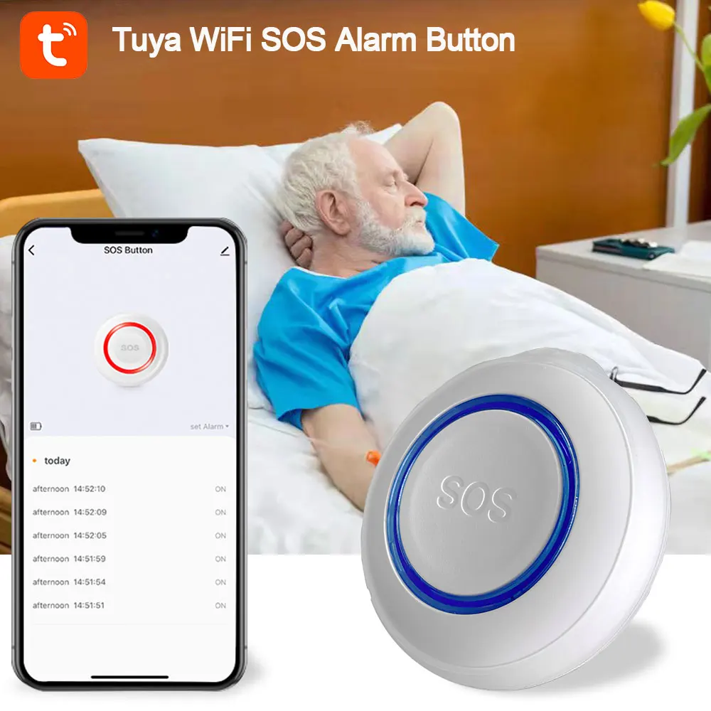 Factory Price WiFi Wireless RF433M SOS Panic Button for Home Security PST-WE571