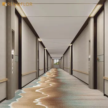 High-end 5 star Luxury Hotel Ballroom Banquet Lobby Broadloom Cinema Hallway Corridor Hospitality Printed Wall to Wall Carpet