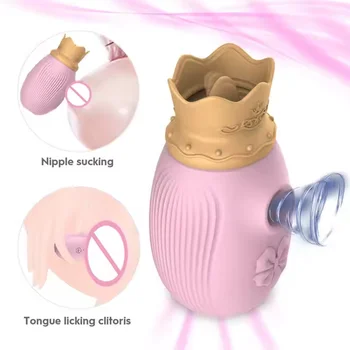 Oem/odm 4in1 Thrusting Tongue Vibrator 10 Vibrating Mouth Licking Clitoral Vibrator Sucking Clit Stimulator G Spot Adult Sex Toy