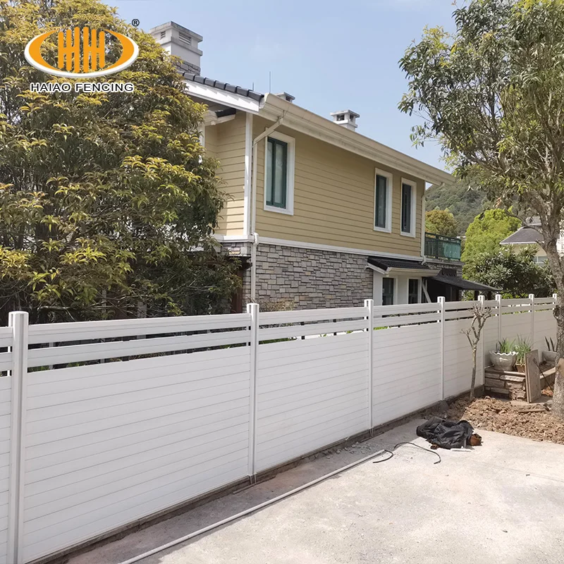 For Haiao High Quality White WPC Composite Fence Wind-Resistant 10 Foot 8 Foot Privacy Garden Fence