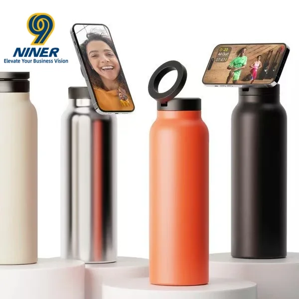 New Magnetic Stainless Steel Insulated Cup Outdoor Portable Sports Handheld Pot Business Sports Car Cup Customized Logo