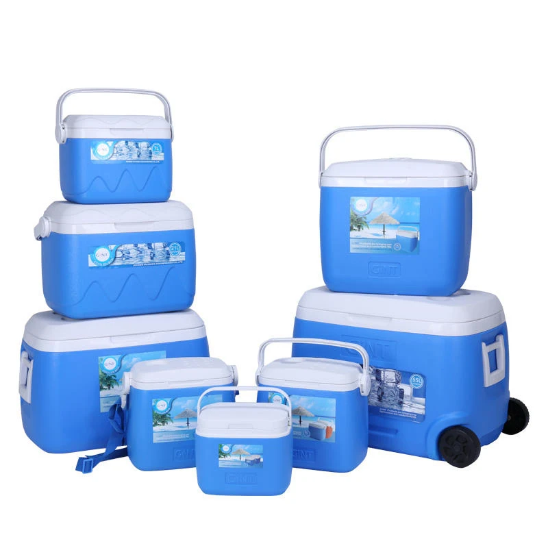 AS5000 50L Customized Big Size Insulated Plastic Tuna Ice Cooler Foam Box Styrofoam With Wheel