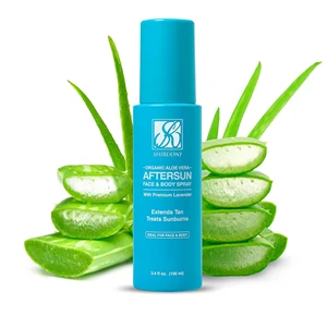 Organic Aloe Vera Lavender Aftersun Skin Care Spray Moisturizer Face and Body Sunburn Removal Treatment Mist