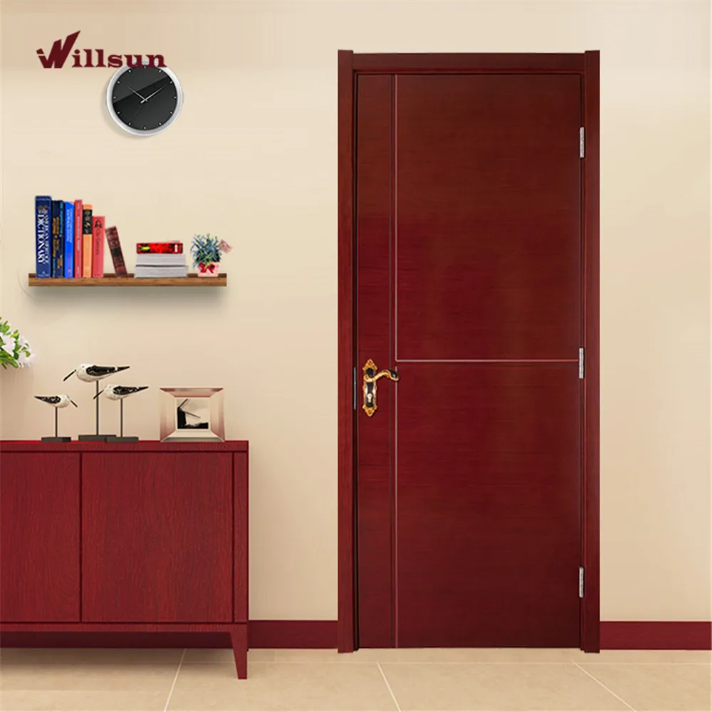 Shower Flat Solid Wood Plain Door Wood Interior Doors Indian Flat Teak Wood  Main Door Designs, image size:1000x1000