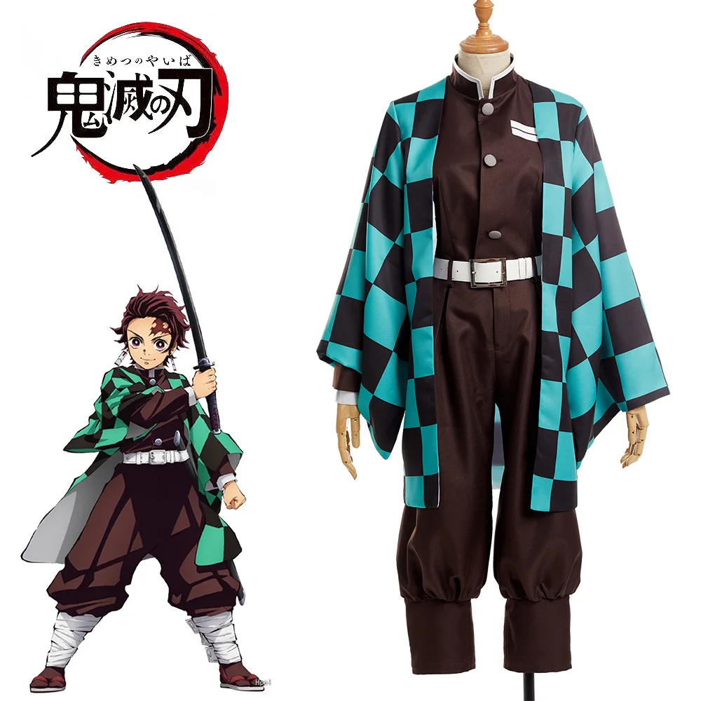 Japanese Anime Clothing Tanjiro Kamado Kids Adults Demon Slayer Cosplay ...