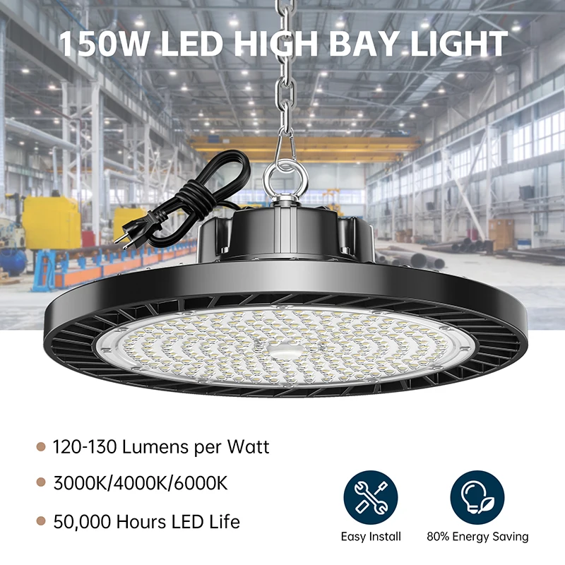 200W UFO LED High Bay Light - 20000LM Shop Light For Warehouse, Garage, Commercial 10 thumbnail image