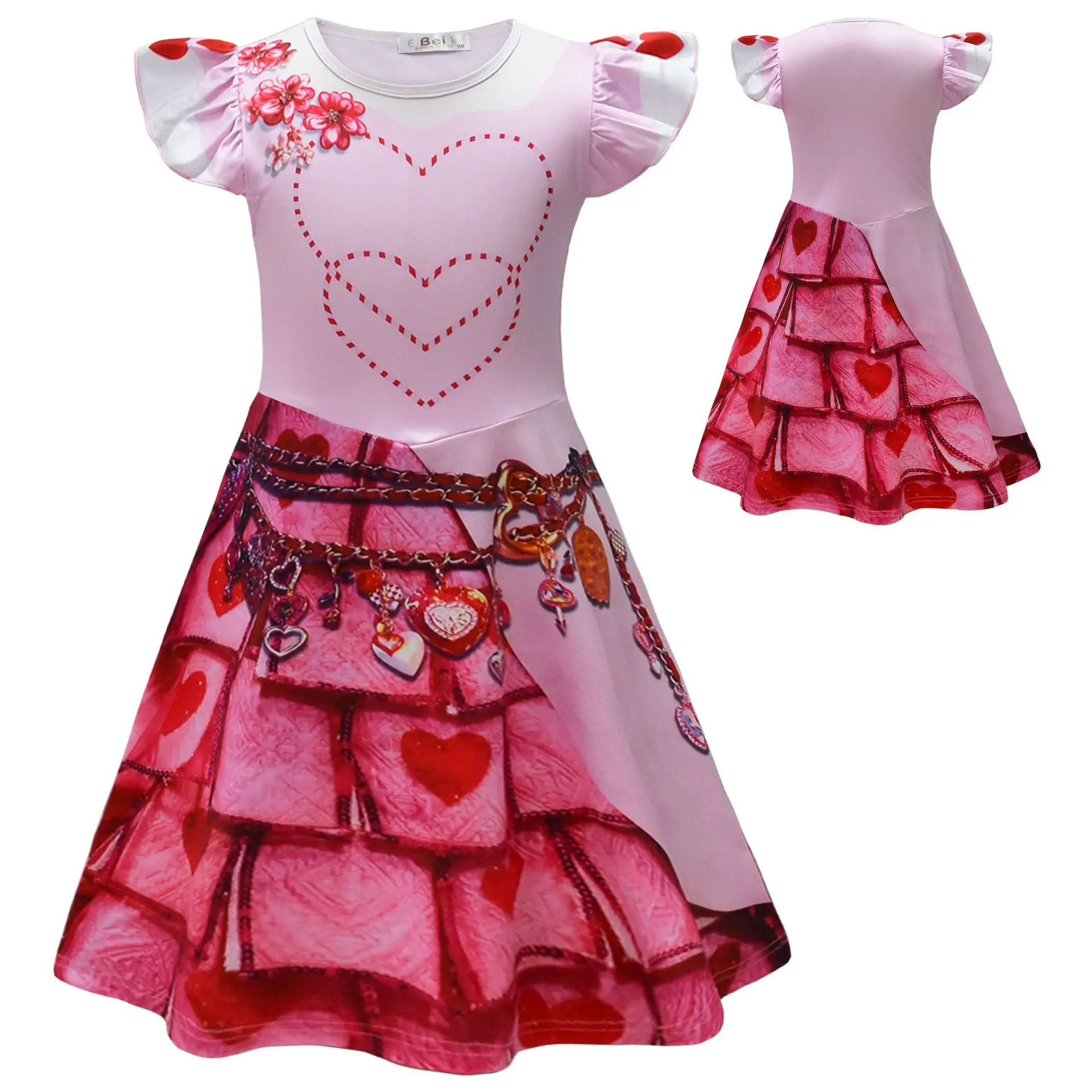 open lace back dress Disney Descendants 3 Girls Evie Bridesmaid Top Skirt Sz Large 10-12 Co   Conshy Consignment