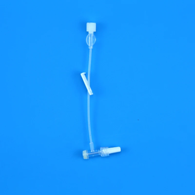 医疗器械医疗三通阀输液管三通旋塞,带无针连接器延伸管