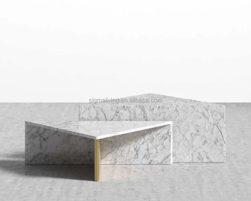 Modern design garden furniture coffee table patio furniture end table with marble