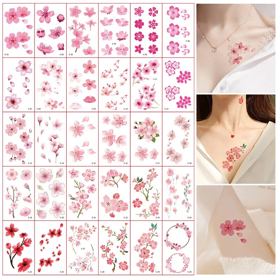 30 Sheets 400+ Patterns Cute Temporary Tattoos ,Arm Finger Hand Face Tiny Small Summer Style Tattoo Stickers