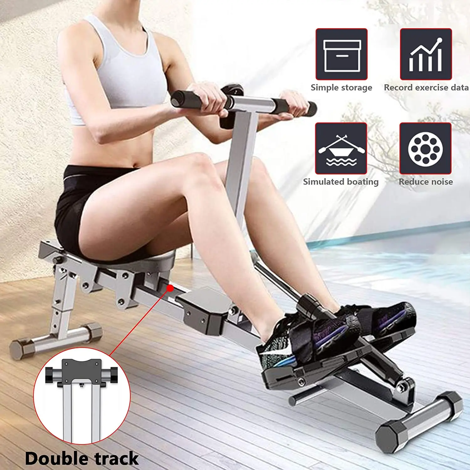 ZT 2024 двухсторонний скользящий стальной трубчатый тренажер для домашних упражнений гребной