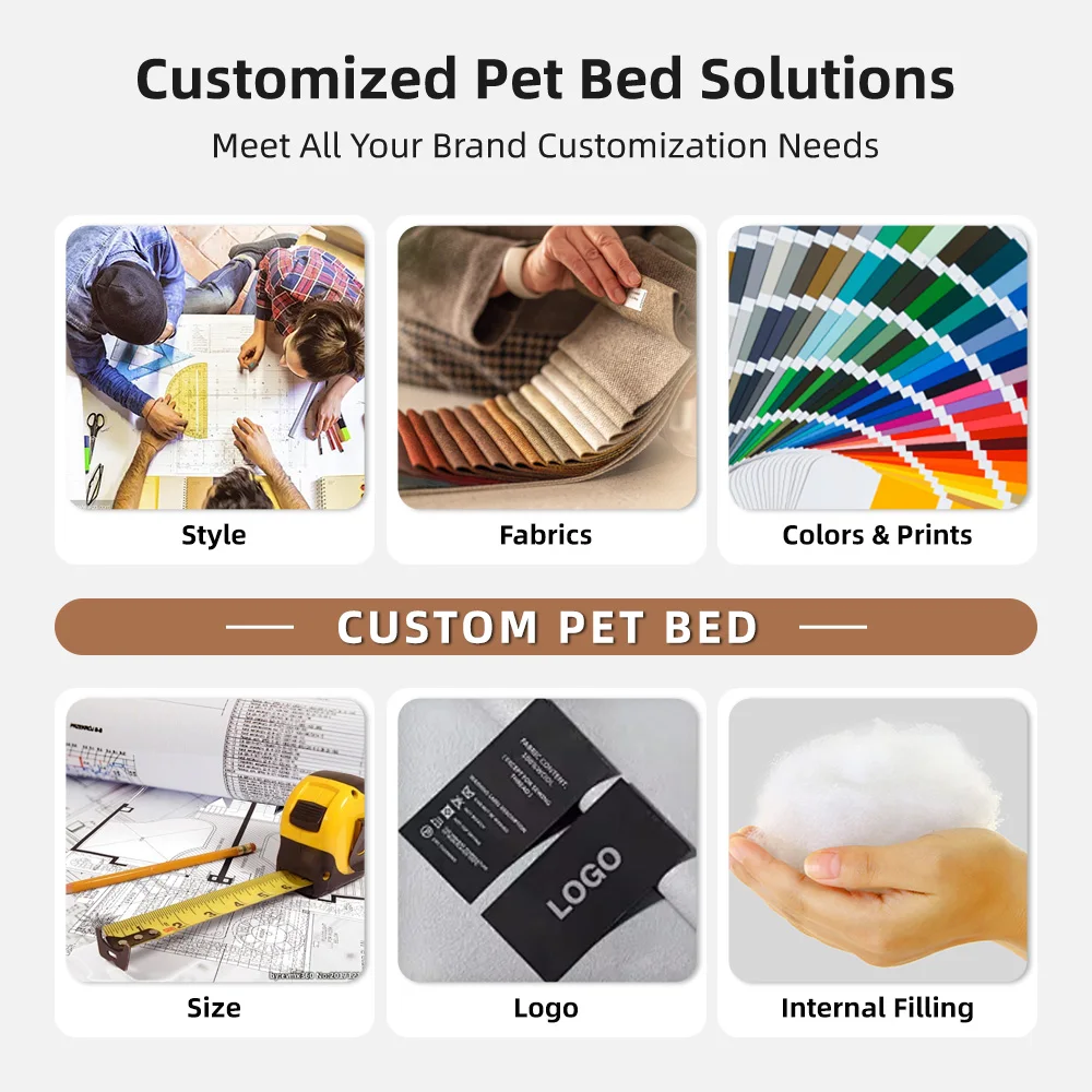 Wholesale Soft Machine Washable Removable Cover Rectangle Custom Pet P - product detail 4