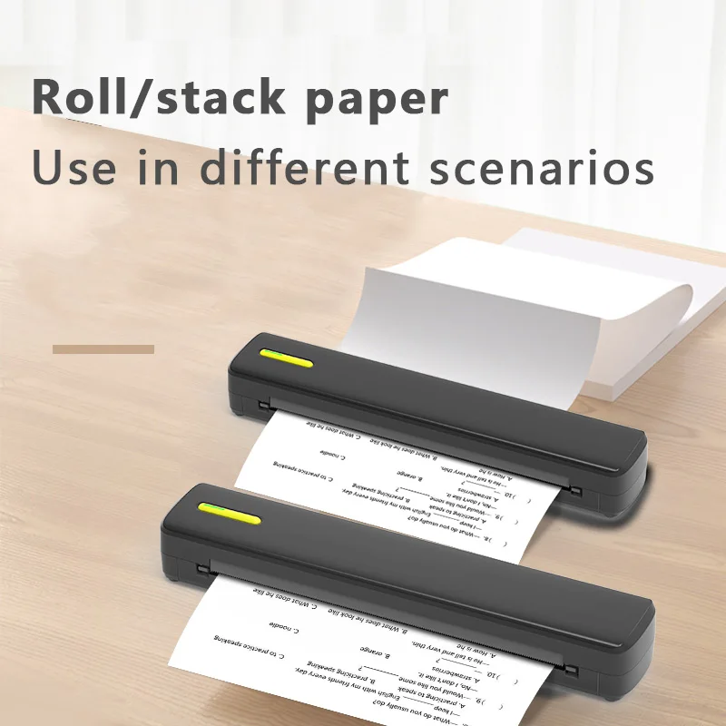 C80 ポータブルサーマルプリンター C80高速サーマルプリンター,青い歯/USBサーマルA4デスクトップ