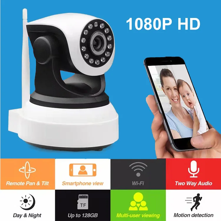 2.0 Megapixels Wifi Pan &tilt  IP Camera Camhi Pro  Home Security Surveillance CCTV Wireless