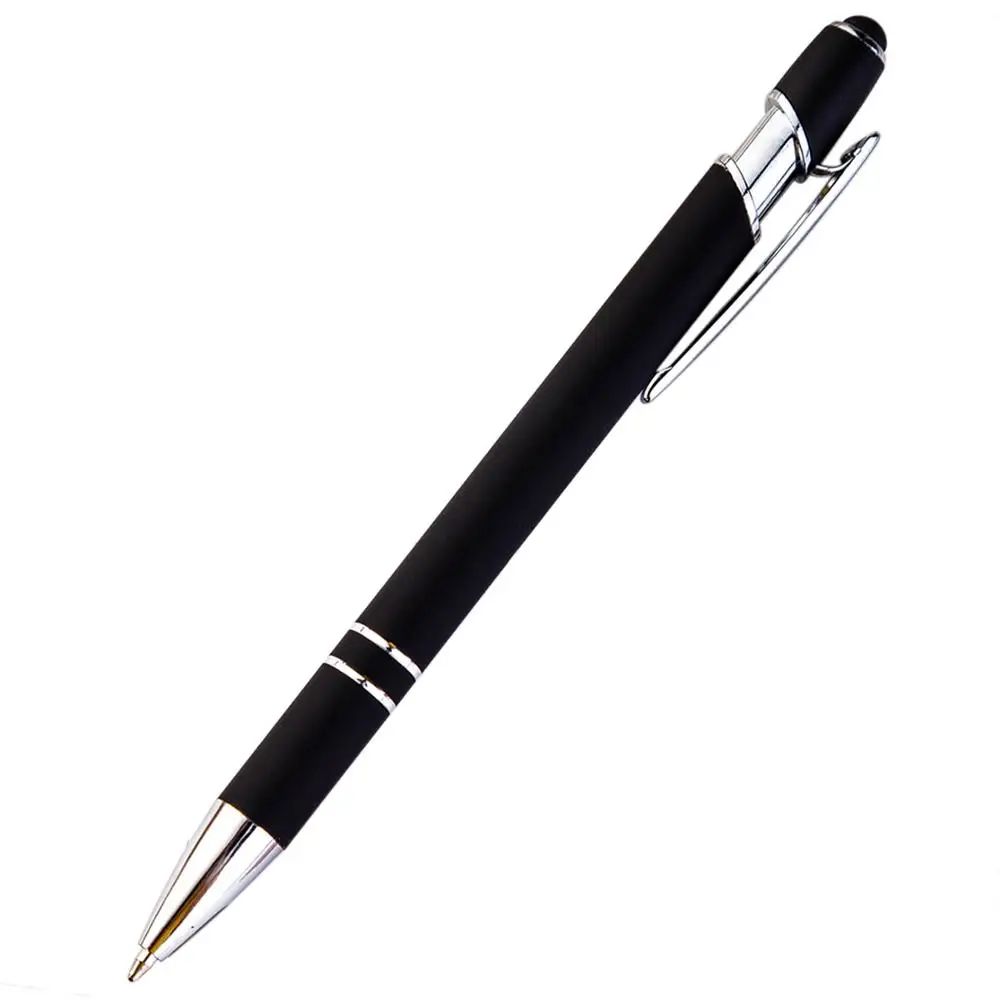 Alpha Soft Touch Pen With Stylus, Promotional Stylus Metal Pen With Logo, Stylus Touch Screen Pen