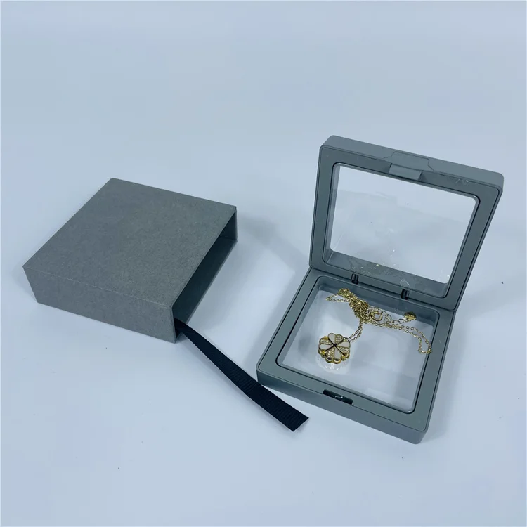 Verified Paper Packaging Manufacturer Jewelry Set Boxes Gray Kraft Paper  Box Necklace Bracelet Jewelry Packaging Box Recyclable