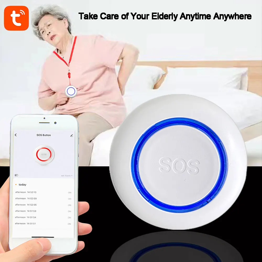 Factory Price WiFi Wireless RF433M SOS Panic Button for Home Security PST-WE571