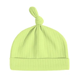 Оптовая продажа повседневные зимние теплые вязаные детские шапки с узлом зимняя шапка для