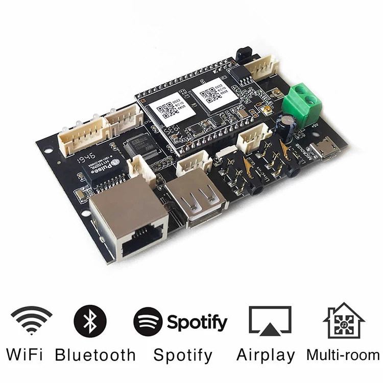 Up2stream Pro V3 High Performance Deezer Digital Multiroom Diy Wireless BT  Home Audio Receiver Board
