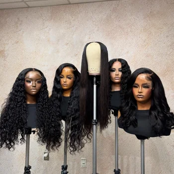 Raw Burmese Curly Hair Wig Cuticle Aligned Hair Full HD Glueless Wig 13x4 Lace Front Wigs Human Hair Hd Lace Frontal Wig