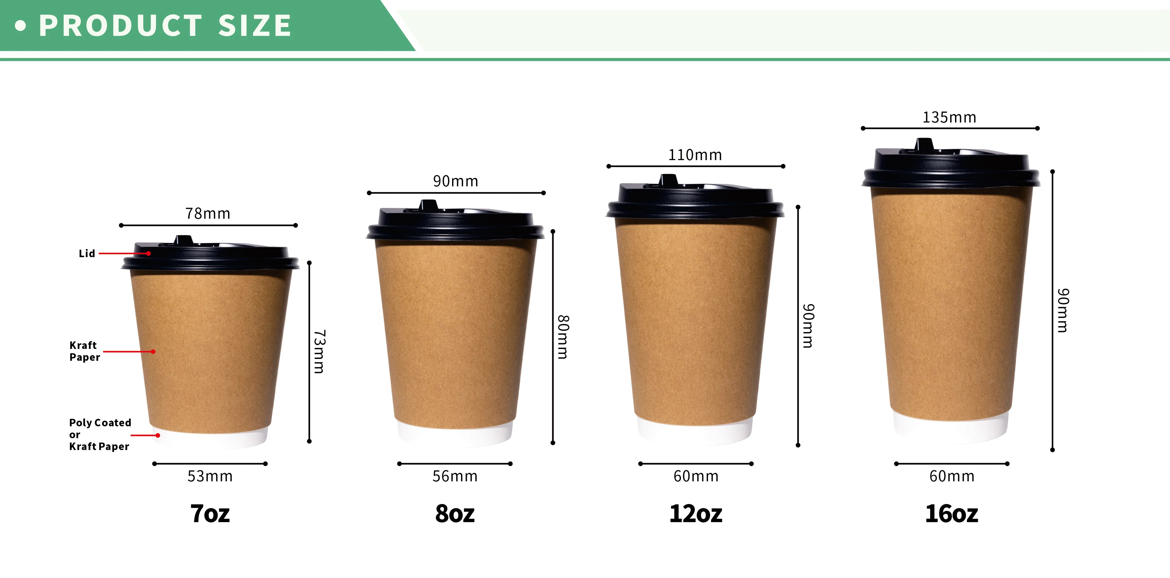 Custom Printed Logo Degradable Wholesale 4 6 8 10 12 16oz Disposable ...