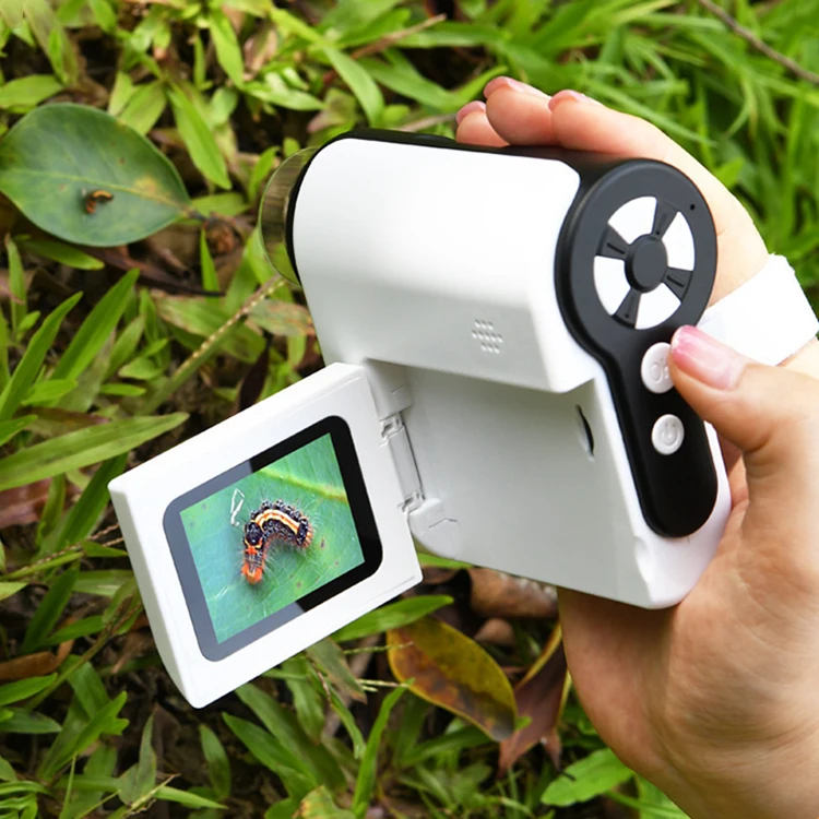 Student Handheld 4K Microscope Camera Children Portable Telescope Camrecorder Video Recorder Photograph Digital Camera for Kids