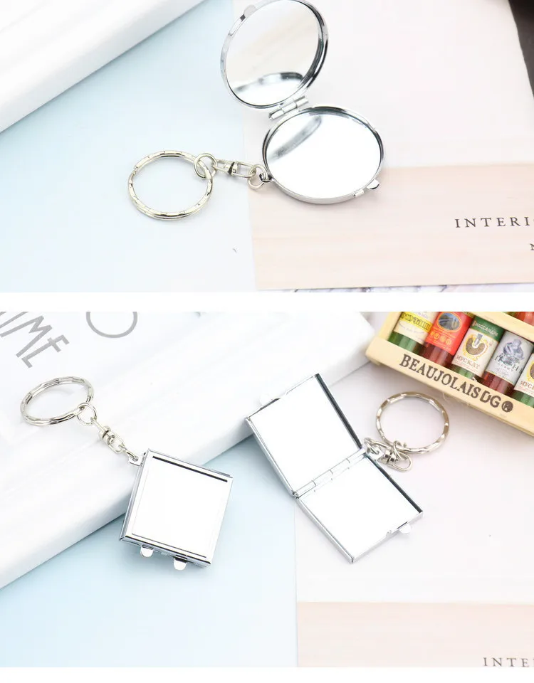 Wholesale Diy Photo Sublimation Blank Metal Pocket Compact Mirror