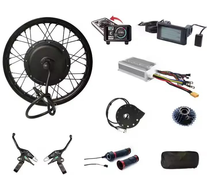 Ebike Motor Kit 5000W 3000W 2000W 1000W 48v 52v 72v Electric Bike Kits for Ebike Battery 72V52V48V 17Ah 20Ah 30Ah Li-ion Battery
