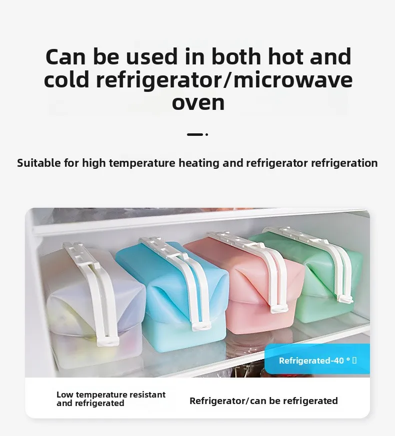 Silicone Fresh-Keeper Storage Box Microwave Heatable & Refrigerator Friendly Anti-Odor Kitchen Food Preservation Container factory