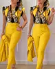 Yellow leopard print