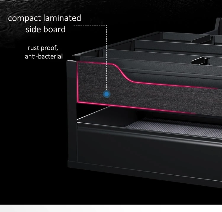 2 Tier Sliding Basket Organizer Drawer Expandable Kitchen