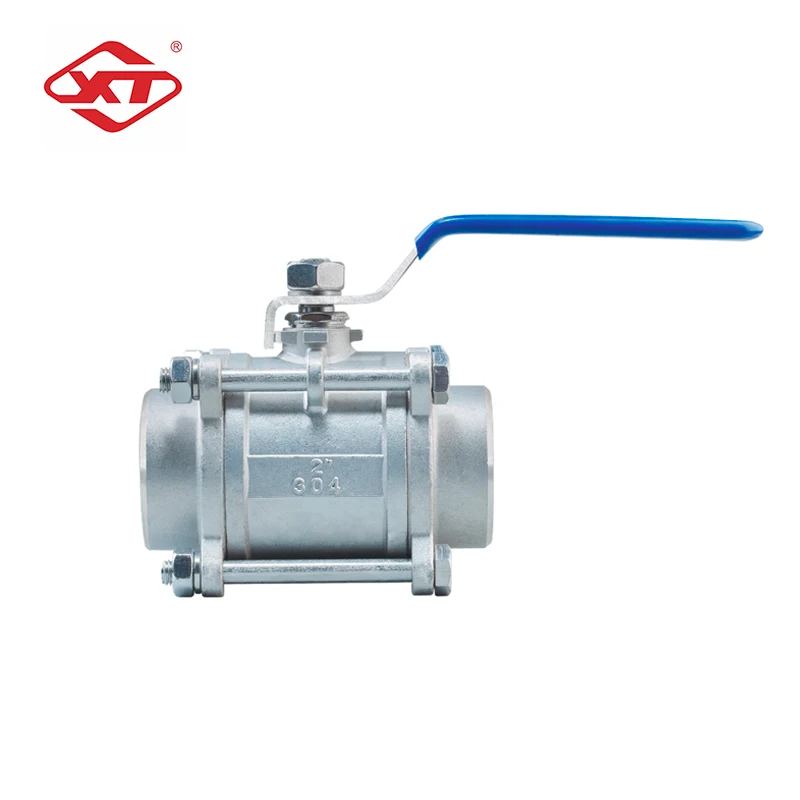 Size can be customized stationary Three-piece screw ball valve high pressure ball valve