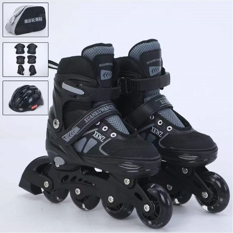 Video's over Wat is 4 Wielen Inklapbaar Verstelbaar Kinderen Iine Flitsende Roller Skates