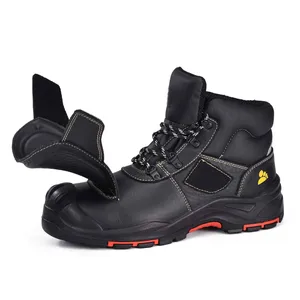 JIANKUN Best Welding Safety Work Boots with Odor Resistant Cow Leather for Welders Mens Safety Shoes