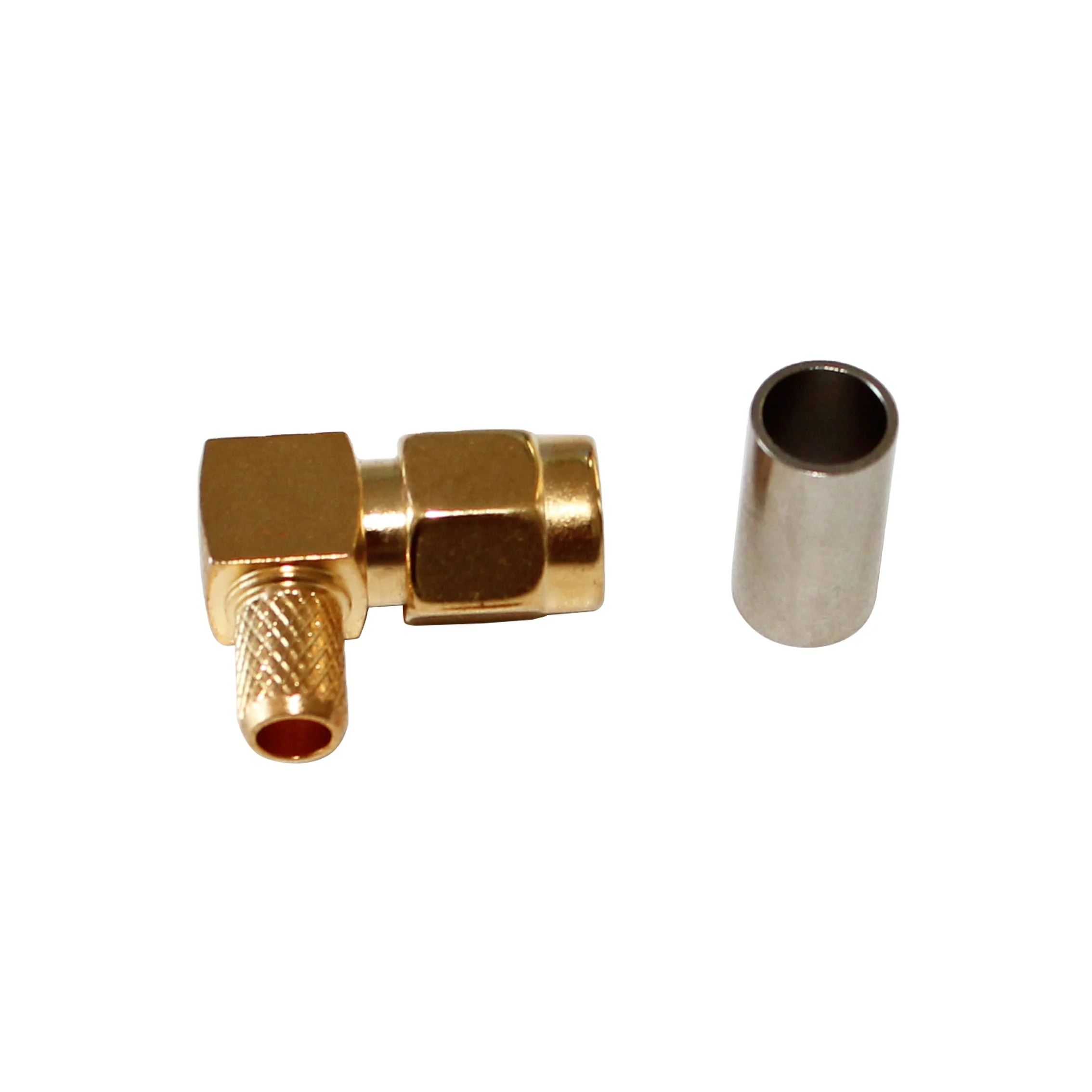 product factory direct rp sma c jw3 right angle male rp sma connector for rg58 rg142 cable assemblies-1