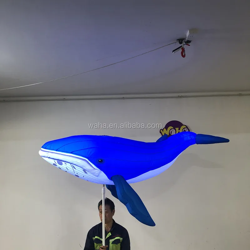 WAHA Parade Decor Walking Inflatable Fish Costume Stage Dance Props Huge Fish Whale Puppet
