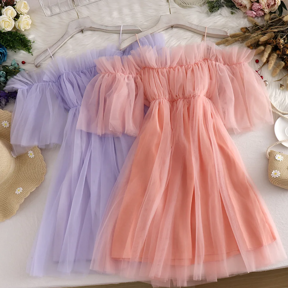 off shoulder korean dress Korean Off Shoulder Dress